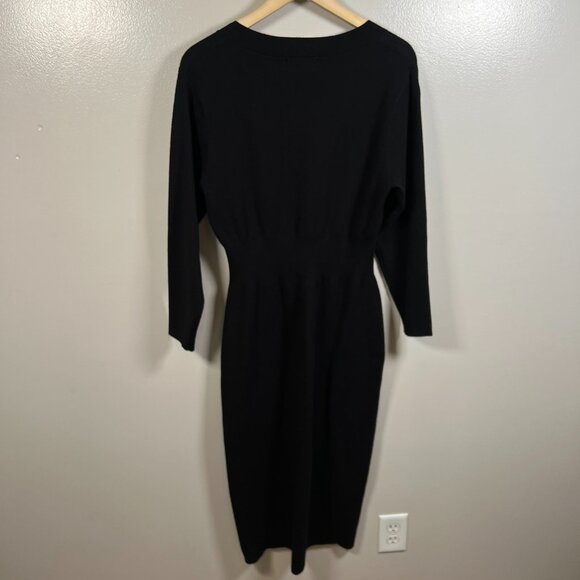 Modern Citizen Brea Off the Shoulder Midi Sweater Dress Size Medium Black Career - Picture 5 of 12